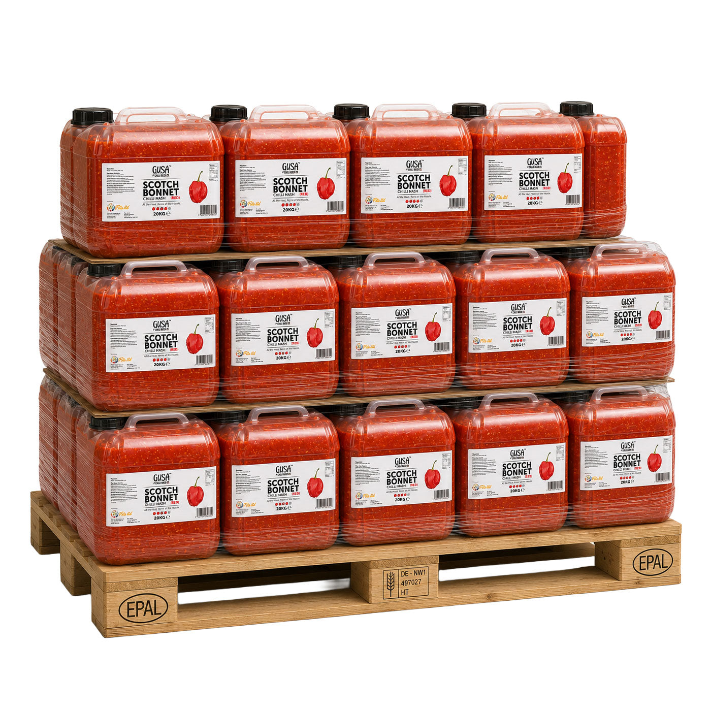 Scotch Bonnet Chilli Mash | 500kg Pallet | Gusa by Chilli Mash Co.