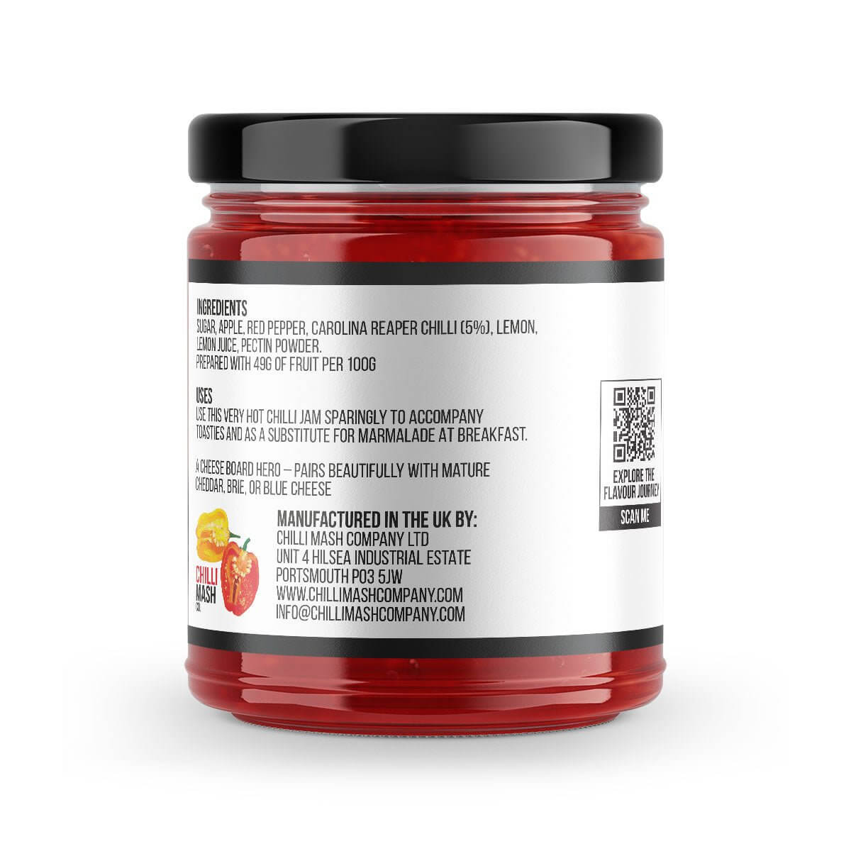 Close-up of Carolina Reaper Chilli Jam by Chilli Mash Co. – Bold Spice & Endless Flavour