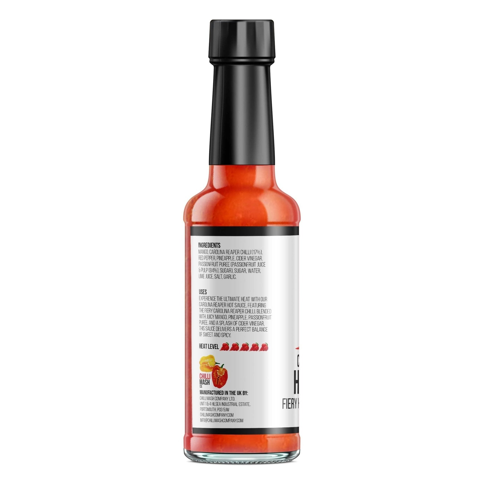 Close-up of Carolina Reaper Hot Sauce by Chilli Mash Co. – Bold Spice & Endless Flavour