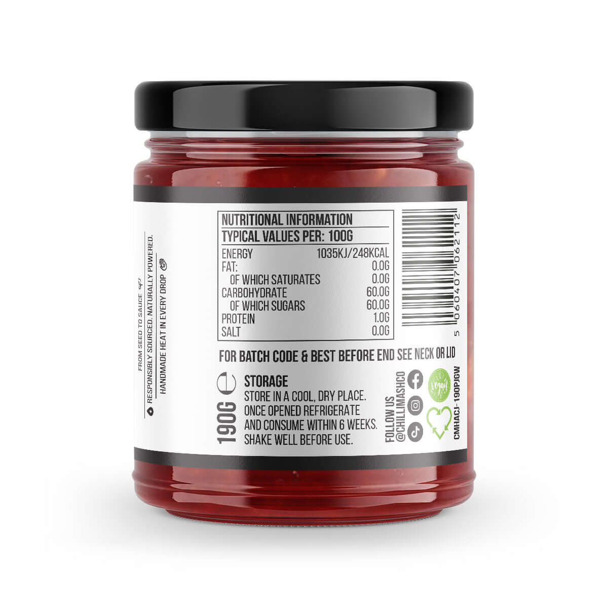 Habanero Chilli Jam | 190g | Chilli Mash Co. - Chilli Mash Co.