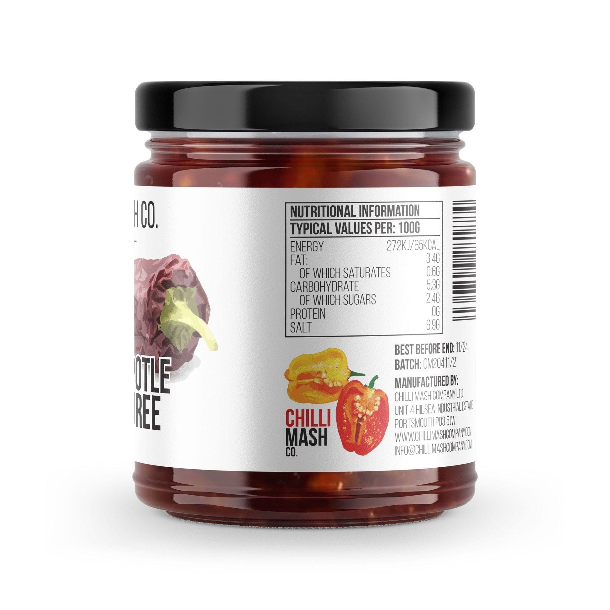 Pure Chipotle Chilli Puree | 190g | Chilli Mash Company - Chilli Mash Co.