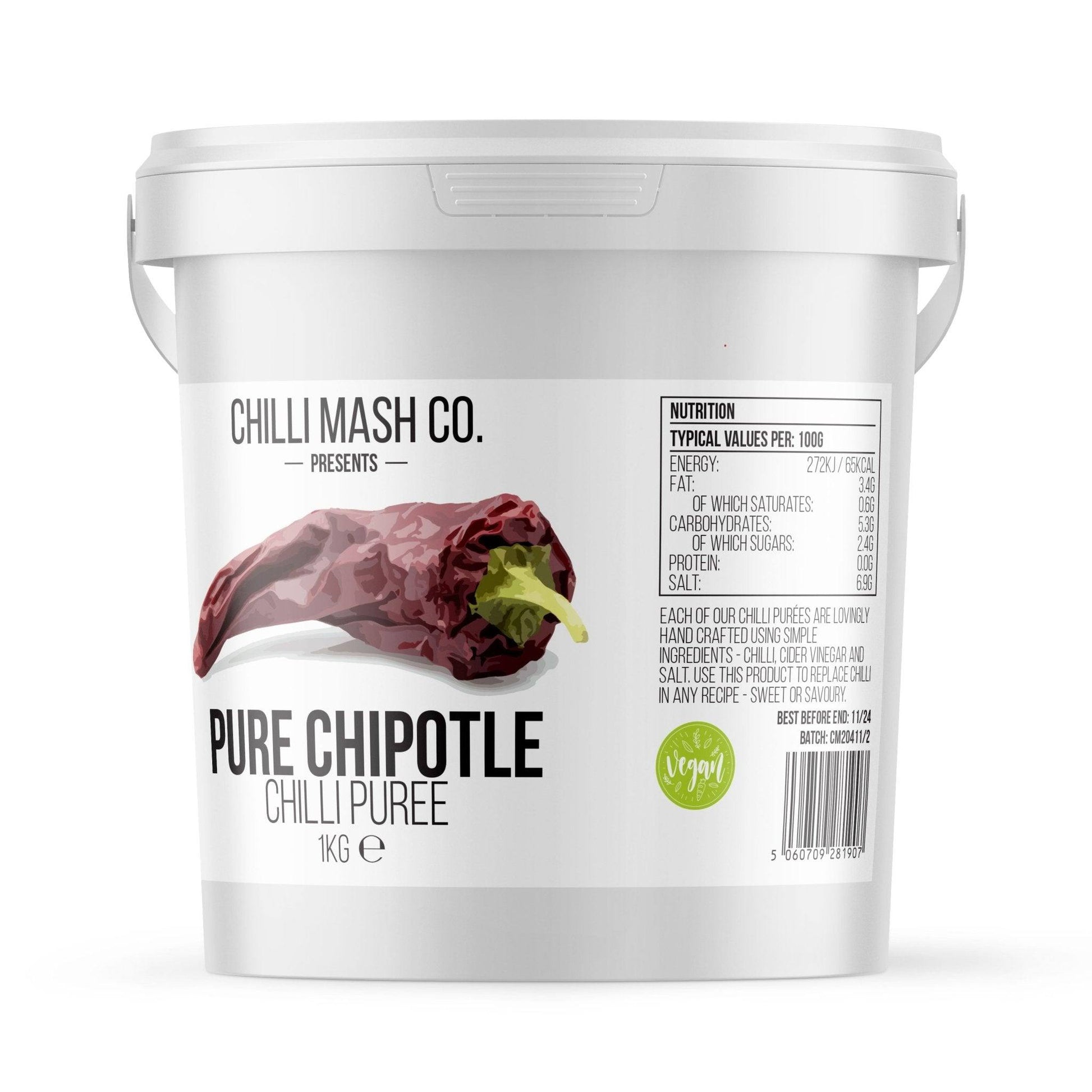 Pure Chipotle Chilli Puree | 1kg | Chilli Mash Company - Chilli Mash Co.