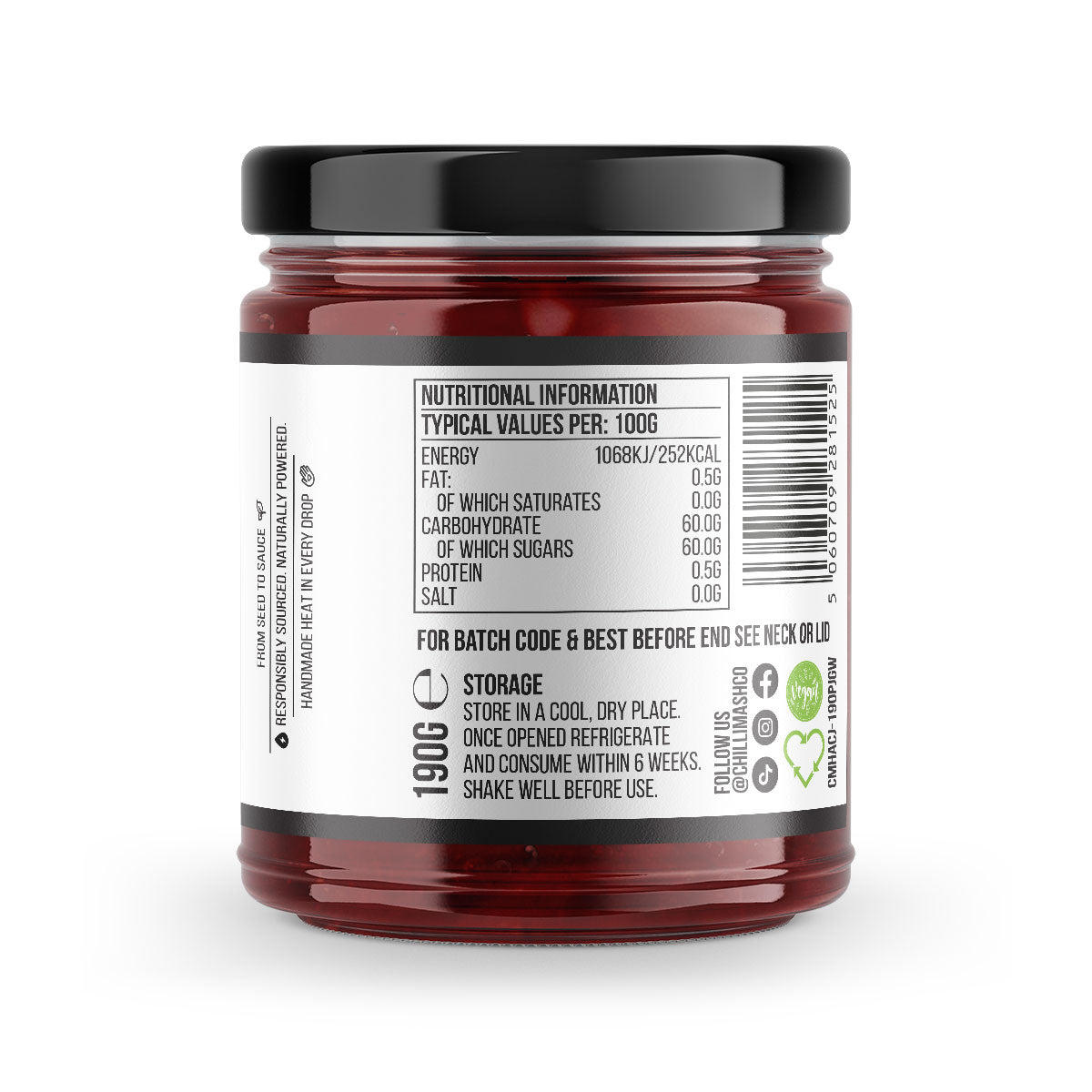 Strawberry Chilli Jam | 190g | Chilli Mash Co. | Gentle Heat, Fruity Treat - Chilli Mash Co.