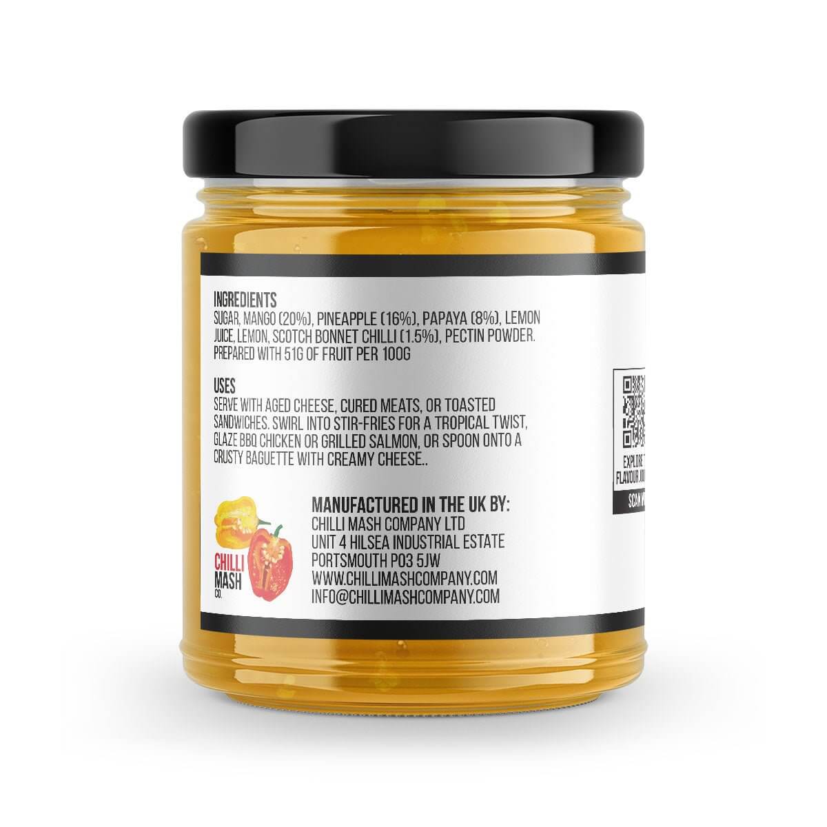 Close-up of Tropical Chilli Jam by Chilli Mash Co. – Bold Spice & Endless Flavour