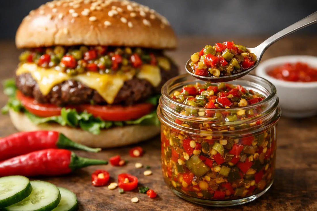 Chilli Pickle for Burgers That Cuts Through - Chilli Mash Co.