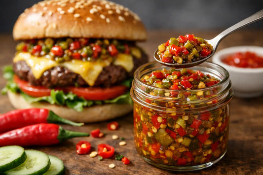 Chilli Pickle for Burgers That Cuts Through - Chilli Mash Co.