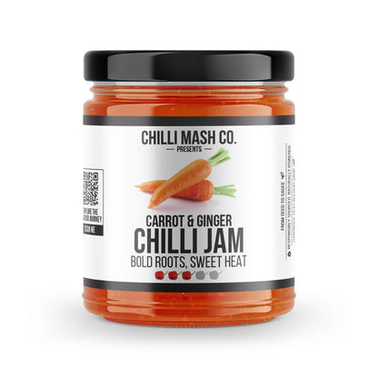 Carrot & Ginger Chilli Jam | 190g | Chilli Mash Company | Persian Inspired - Chilli Mash Co.