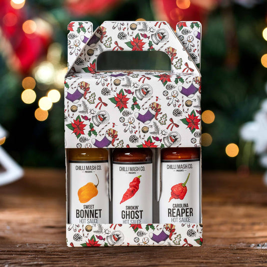 Hot Sauce Trio | 3x 150ml | Chilli Mash Company | Mild To Wild | Gift Boxed - Chilli Mash Co.