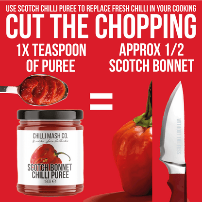 Scotch Bonnet Chilli Puree | Chilli Mash Company | 190ml - Chilli Mash Co.