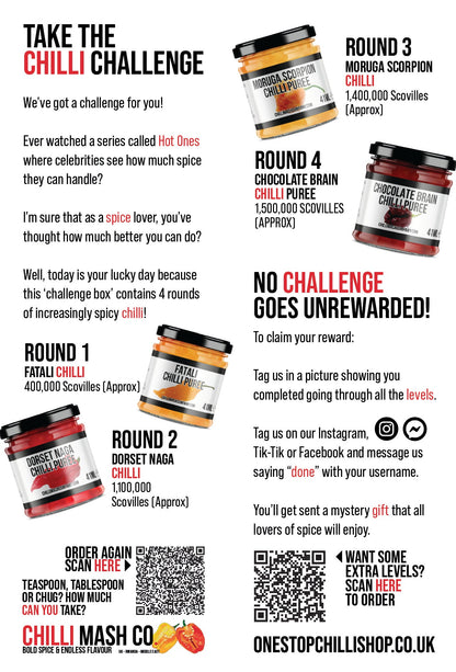 The 'World's Hottest' Chilli Challenge Gift Box Set | 2025 Edition | 4 Extreme Levels - Chilli Mash Co.