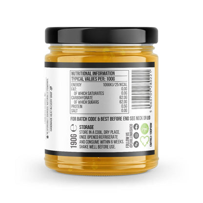 Back label of Tropical Chilli Jam by Chilli Mash Co. – Bold Spice & Endless Flavour