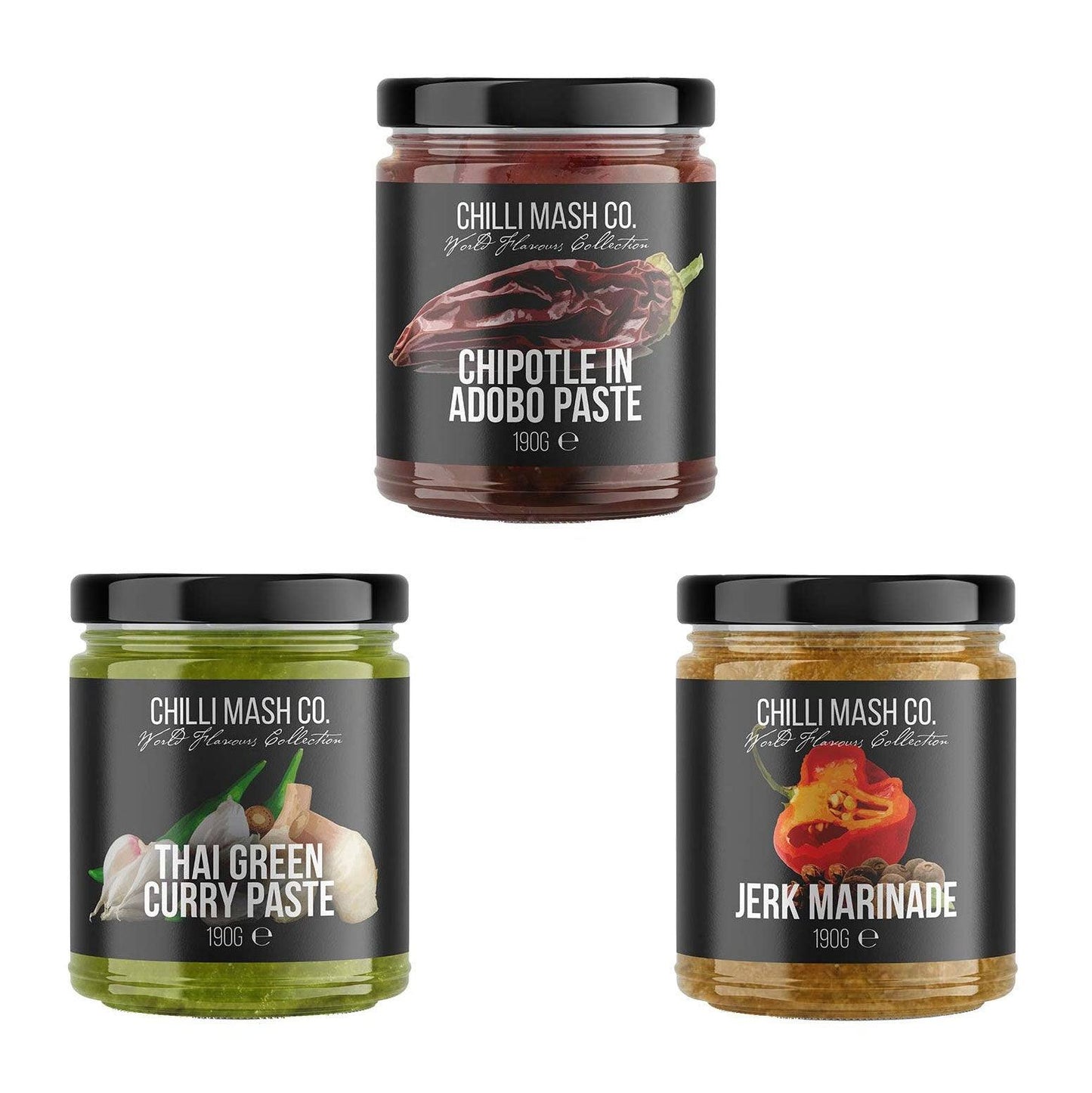 World Flavours Gift Set for Cooks | 3x 190g | Chilli Mash Co | Elevate Their Cuisine - Chilli Mash Co.